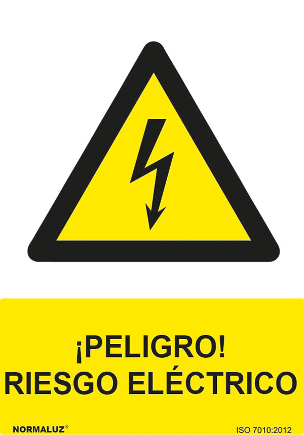 SEÑAL ADH RIESGO ELECTRICO RD36607 NORMALUZ 100X150MM