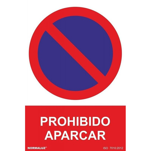 SEÑAL PROHIBIDO APARCAR PVC RD40040 NORMALUZ 210X300MM