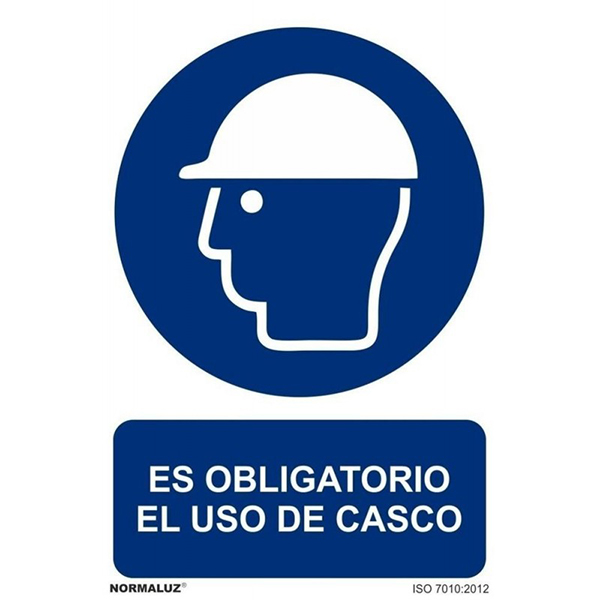 SEÑAL OBLIG USO DEL CASCO PVC RD20000 NORMALUZ 210X300MM