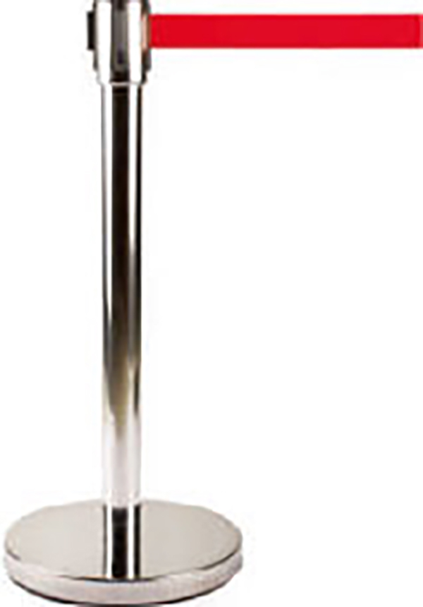 POSTE SEPARADOR INOX CINTA ROJA BA50090 NORMALUZ 1000X250MM