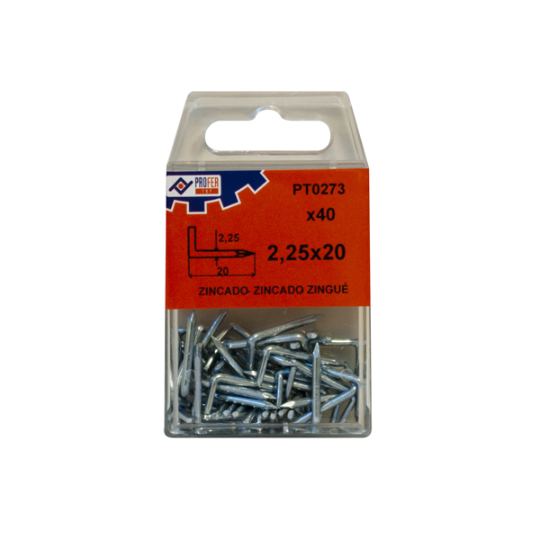 ESCARPIAS ACERO ZN C/14 PZS 48304-PT0275 PROFER TOP 2,90X40 MM