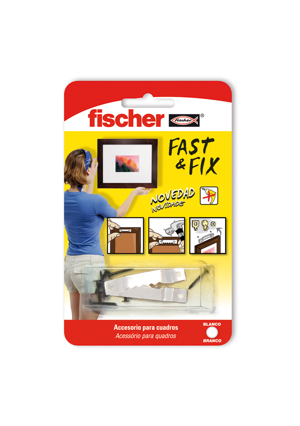 COLGADOR CUADROS RECTOS 10 PZS 534845 FISCHER -