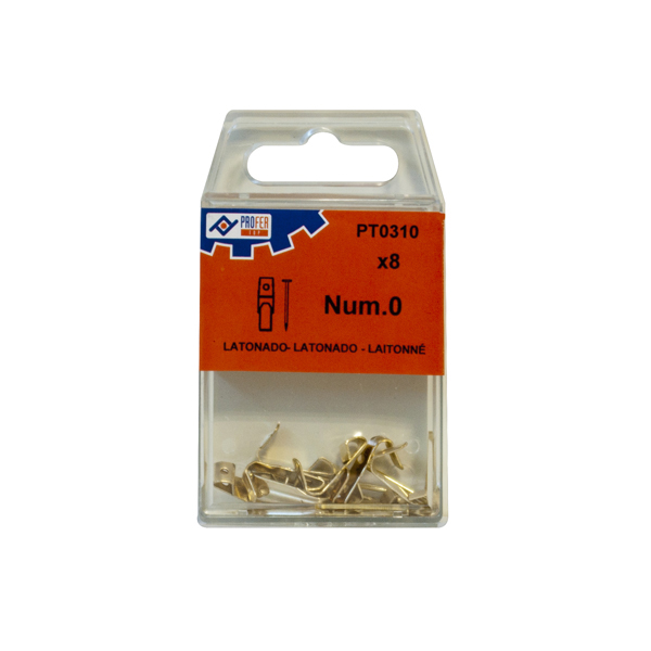 GANCHO CUELGACUADRO LATON C/6 48341-PT0312 PROFER TOP N.2