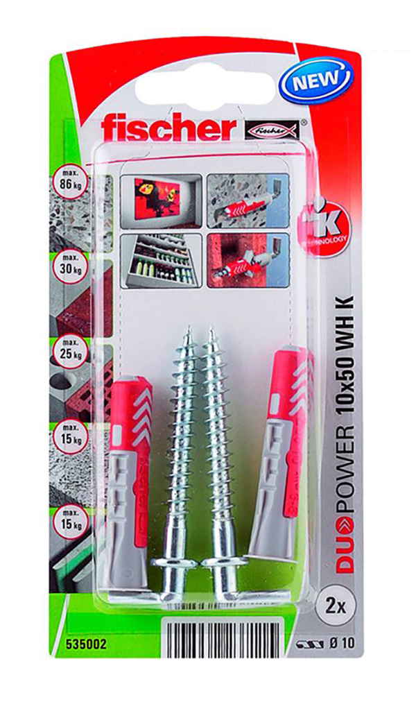 TACO DUOPOWER+ALCAYATA 2 UD 535002 FISCHER 10X50 MM