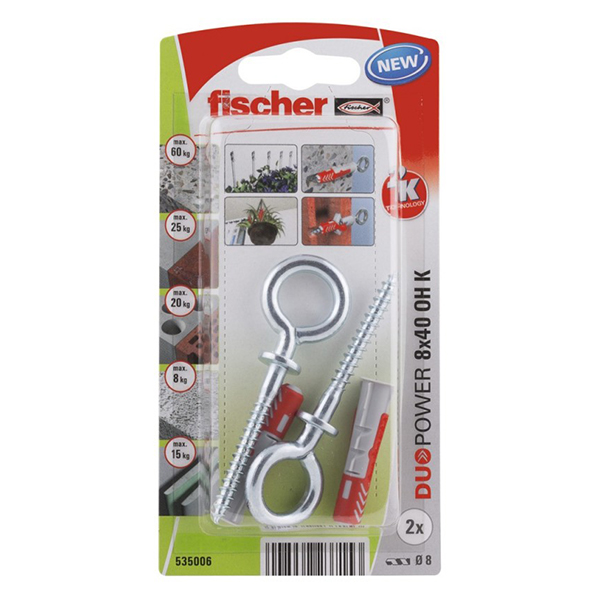 TACO DUOPOWER+HEMBRILLA 2UD 535006 FISCHER 8X40 MM