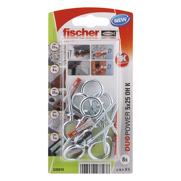 TACO DUOPOWER+HEMBRILLA 8UD 535014 FISCHER 5X25 MM