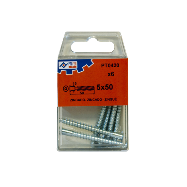 TORNILLO ENSAMBLAR ZN C/6 PZS 48449-PT0420 PROFER TOP 5X50 MM