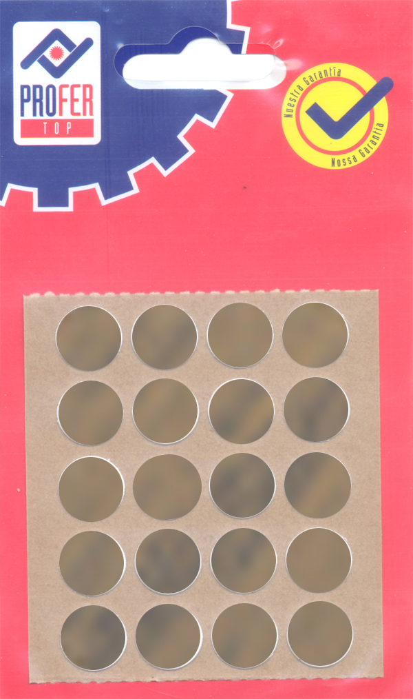 TAPON ADHESIVO NOGAL BL 20 PZ PT0717 PROFER TOP 13 MM