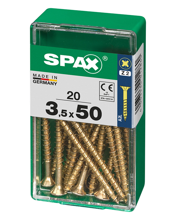 TORNILLO CP YELLOX PZ BL.20 UD SPAX S 3,5X50 MM
