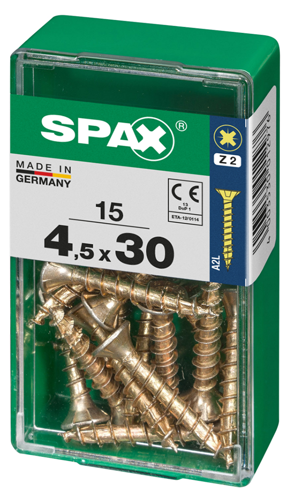 TORNILLO CP YELLOX PZ BL.15 UD SPAX S 4,5X30 MM