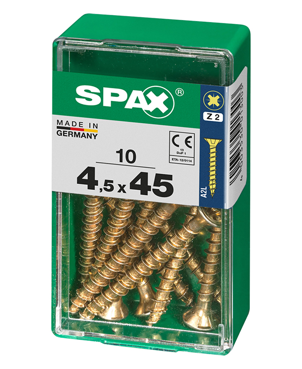 TORNILLO CP YELLOX PZ BL.10 UD SPAX S 4,5X45 MM