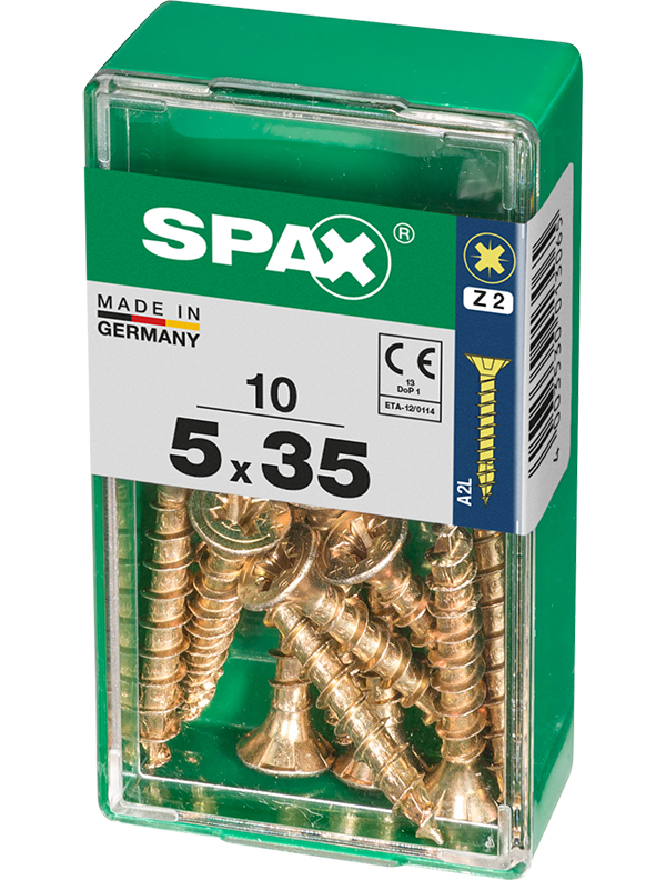 TORNILLO CP YELLOX PZ BL.10 UD SPAX S 5X35 MM