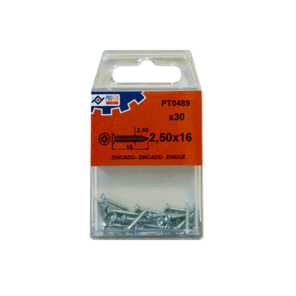 TIRAFONDO C/PLANA POZI ZN C/30 48520-PT0491 PROFER TOP 3X20 MM
