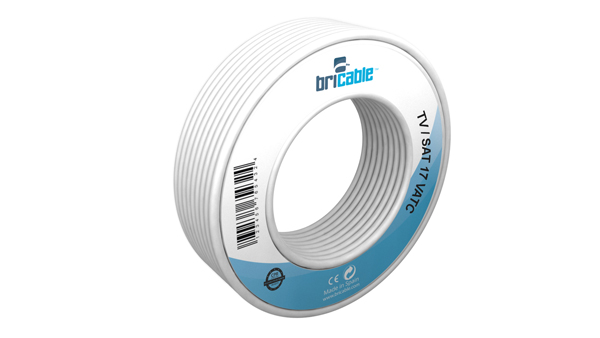 CABLE COAXIAL TV BLANCO CR20617 FAMATEL 10 M