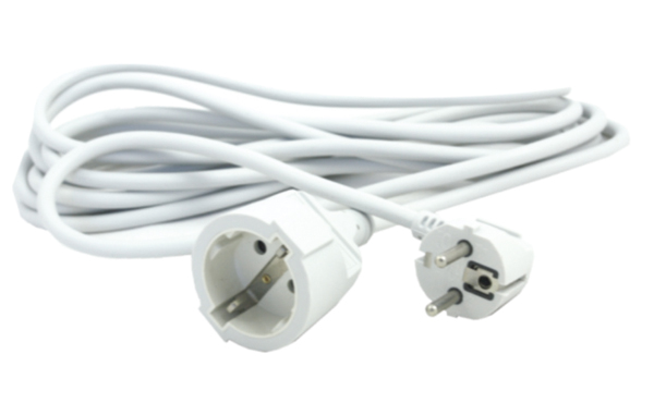 PROLONGADOR CABLE BLANCO 3G1.5 16A 9215 SILVER 5 M