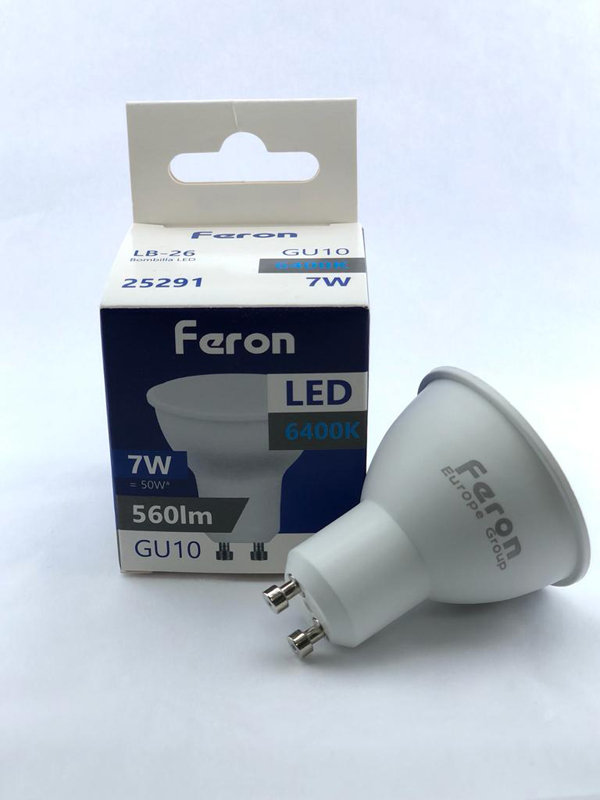 LAMPARA LED DICROICA GU10 LF 6400K 560LM 120 25291 FERON 7 W
