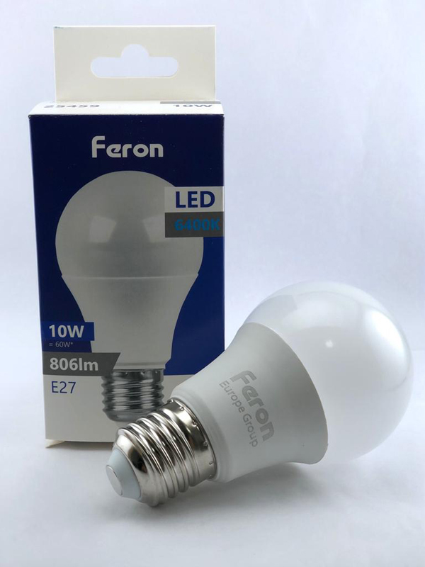 LAMPARA LED ESTANDAR E27 LF 6400K 806LM 25459 FERON 10 W