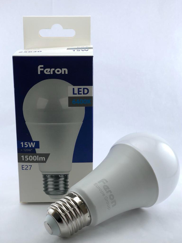 LAMPARA LED ESTANDAR E27 LF 6400K 1500LM 25630 FERON 15 W