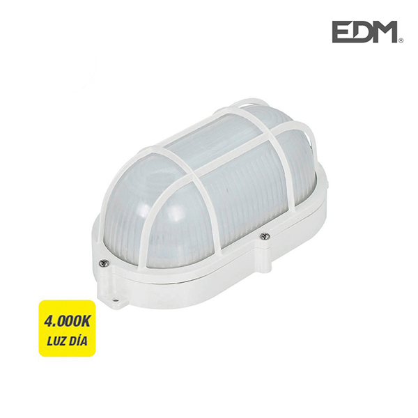 APLIQUE EXTERIOR LED 810 lm OVAL REJILLA 4000K 34723 EDM 9 W