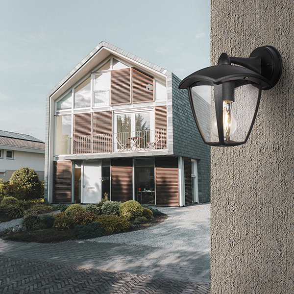 APLIQUE EXTERIOR DESCENDENTE NEGRO IP44 43-171-27-180 CRISTALRECORD 25 W