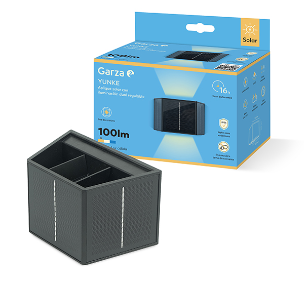 APLIQUE SOLAR YUNKE 100LM 401499C IMPREX 27K