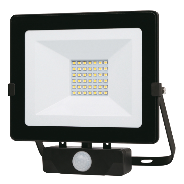 FOCO LED NEGRO IP65 C/SENSOR PT1683  30 W