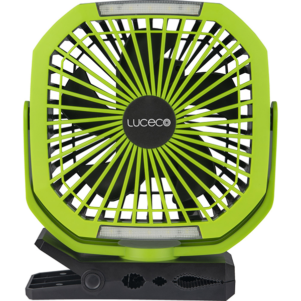 FOCO CON VENTILADOR DE TRABAJO RECARG CON PINZA LILFL25G65-01 LUCECO 3W