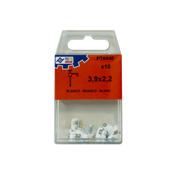 GRAPA PLASTICO BLANCO N.9 C/8 48577-PT0548 PROFER TOP -