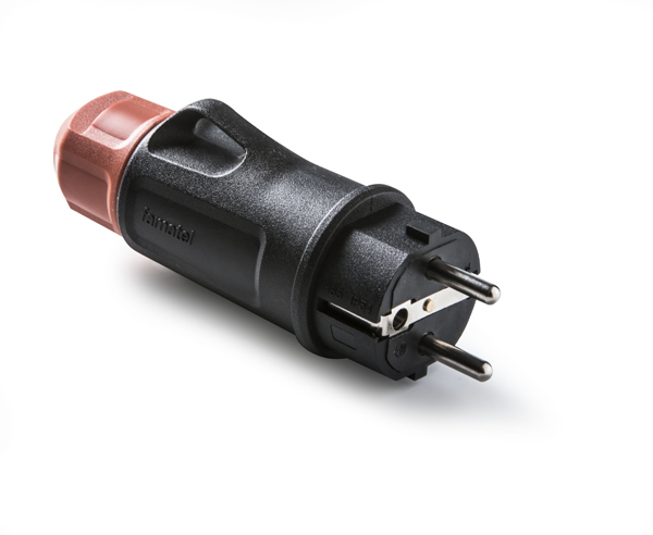 CLAVIJA TT 16 A GOMA NEGRO C/PRESAESTOPA 1165 FAMATEL 250 V