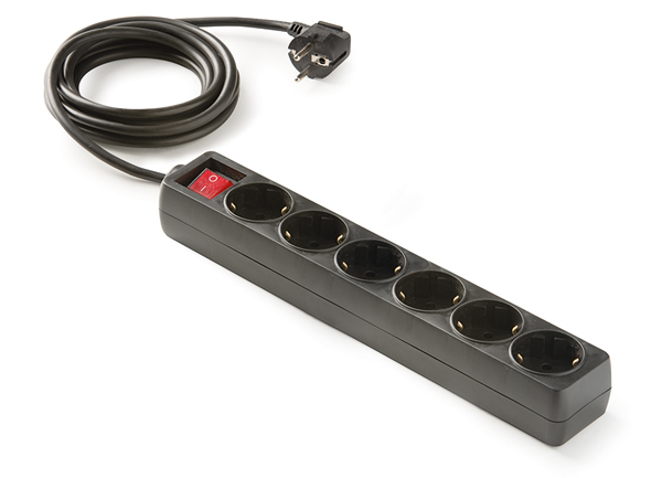 BASE MULTIPLE 6TOMAS TT NEGRO C/INTER 9/706-N FAMATEL 1,5 M