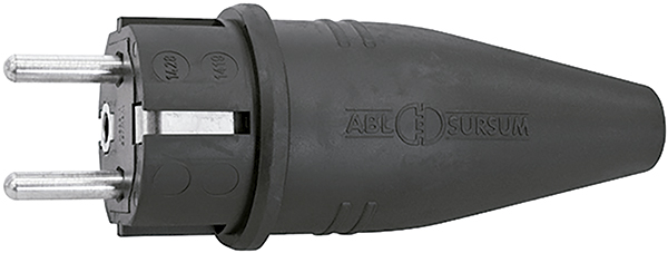 CLAVIJA IND GOMA TT 16A IP44 NEG PT1888 PROFER TOP 4,8 MM