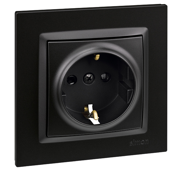 BASE ENCHUFE EMPOTRAR NEGRO F1090443038 SIMON 16 A