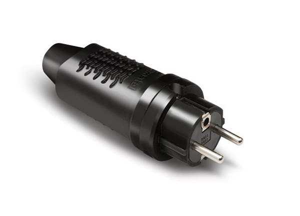 CLAVIJA 2P+T 16A GOMA NEGRO IP44 1107 FAMATEL 16 A