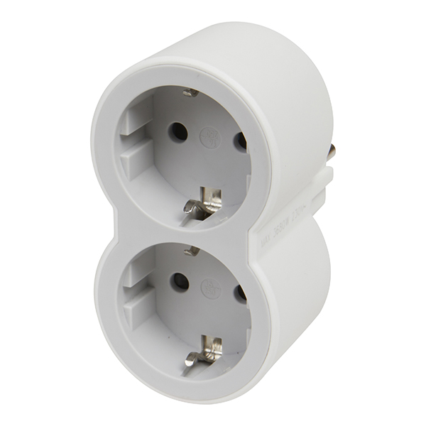 ADAPTADOR ESTÁNDAR 2X2P+T FRONTAL BCO/GRIS 694516 LEGRAND 16 A