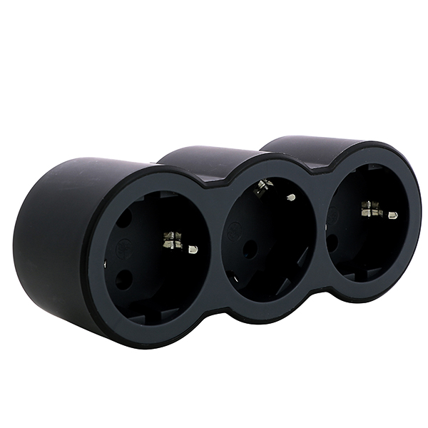 CLAVIJA ADAPTADOR TRIPLE 3TX2P+T 16A FRONT NEGRA 694519 LEGRAND -