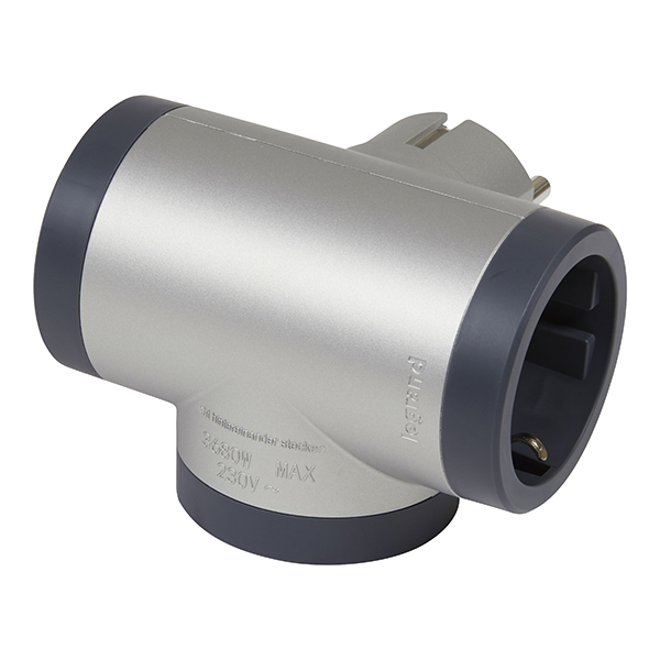 ADAPTADOR ESTÁNDAR 3X2P+T LATERAL ALUMINIO 694523 LEGRAND 16 A