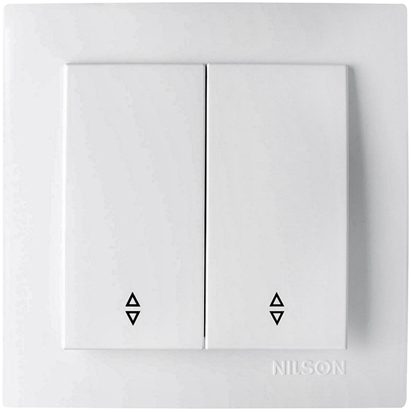 CONMUTADOR DOBLE EMPOTRAR BLANCO PH1458 PROFER HOME 10:00 AM