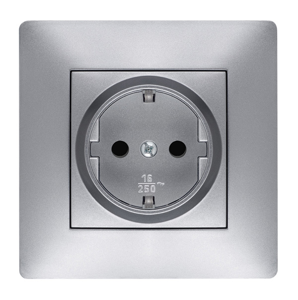 BASE ENCHUFE EMPOTRAR ALUMINIO 9223 FAMATEL 16 A