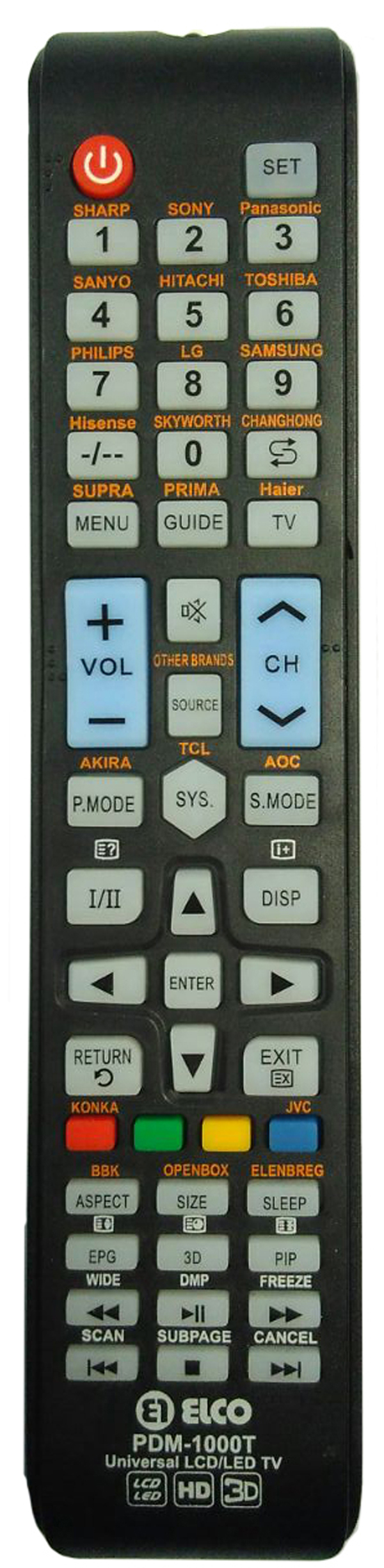 MANDO DISTANCIA UNIVERSAL TV SMART LCD/LED PDM-1000T ELCO -