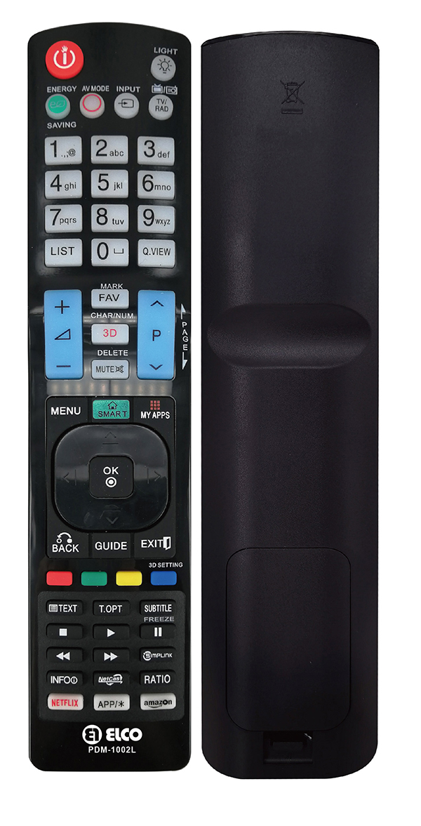 MANDO DISTANCIA UNIVERSAL PARA TV SMART LG PDM-1002L ELCO -
