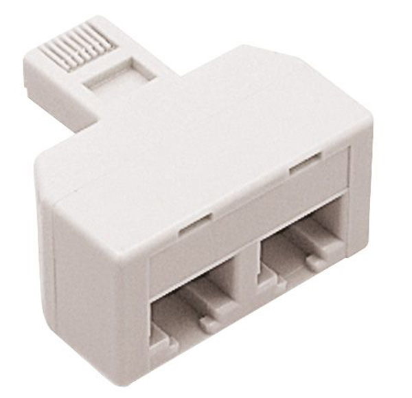 ADAPTADOR TELEFONIA 2 CONEXIONES MARFIL TL0045E AXIL -