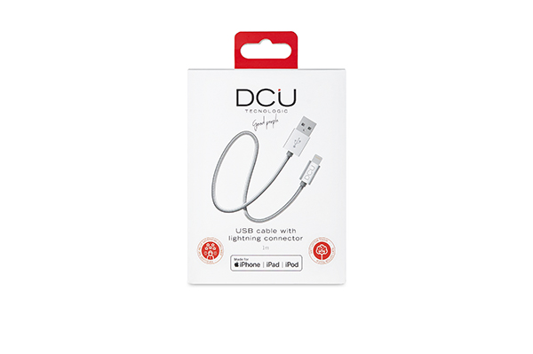 CABLE CONEXION USB-MFI IPHONE 6/7/8/X/XR/XS/11/12 34101290 DCU 1 M
