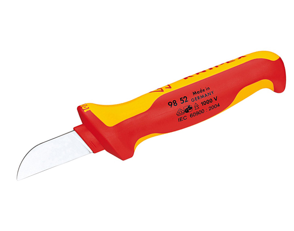 CUCHILLO RECTO CABLES 1000V 98.52 KNIPEX 180 MM