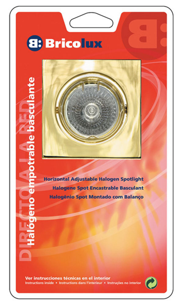 FOCO HALOGENO ORIENT EMPOTR 765219 BR CUADRADO ORO -