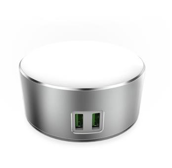 CARGADOR RED USB-A 2.4A CON LUZ NOCTURNA 3 NIVELES OCA2208 OSCA CONNECT 12 W