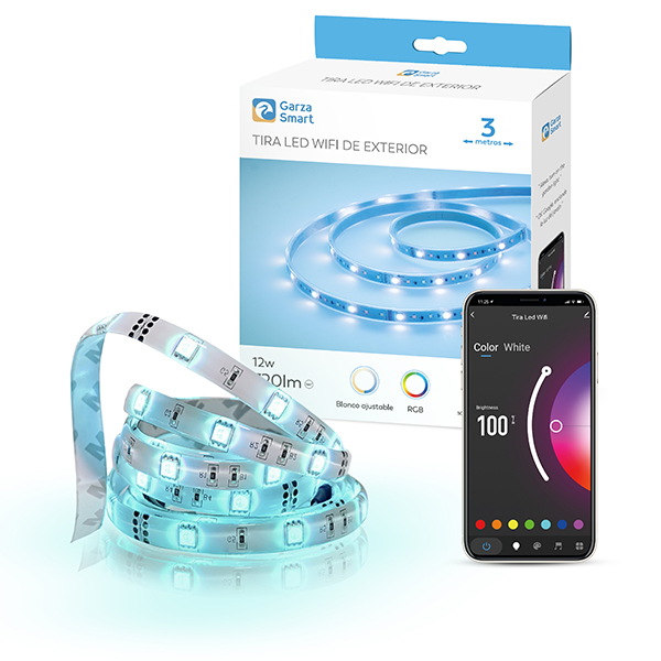 TIRA LED WIFI CCT+RGB EXTERIOR IP67 720LM 12W 401378A GARZA 3M