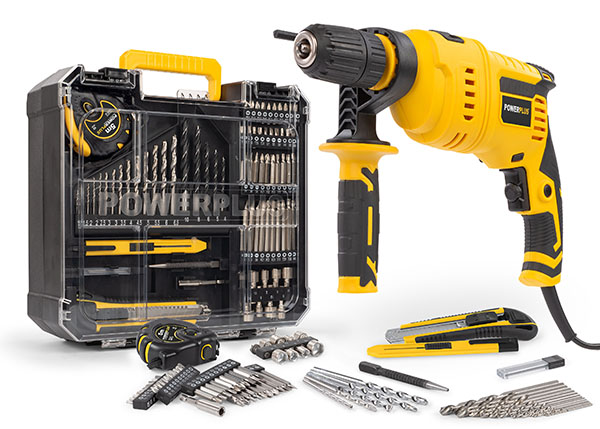 TALADRO PERC REV 13MM +SET 78 PZ POWX0265 VARO 800 W