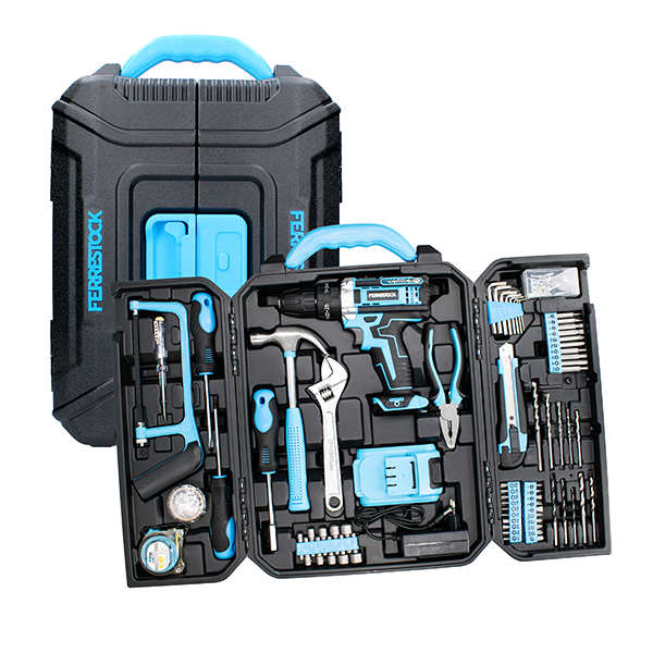 TALADRO PERC BAT 1,5 AH 2V +SET FSKTAB101PLUS FERRESTOCK 21 V