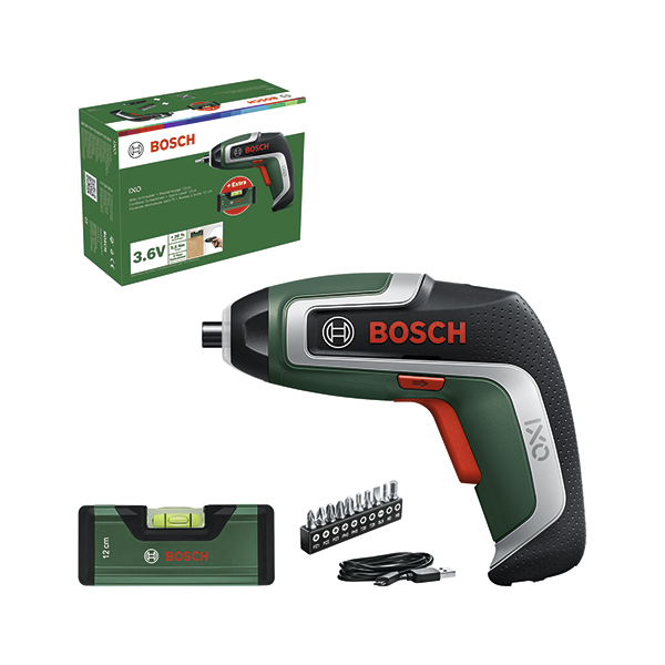 ATORNILLADOR BAT 2AH+ACCS+NIVEL IXO 7-LEVEL SET BOSCH 3,6 V