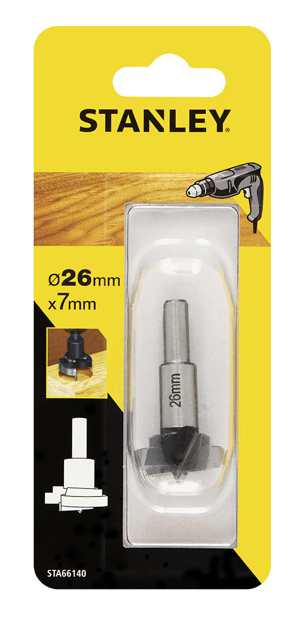 BROCA BISAGRAS EJE 8MM STA66145-QZ STANLEY 30 MM